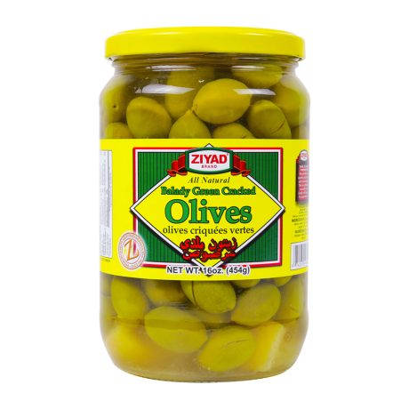 Cracked Green Olives 454G