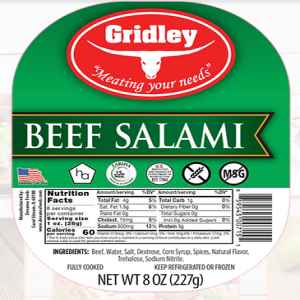 GRIDLEY BEEF SALAMI